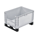 Bac gerbable demi - ouverture grand volume norme europe - 168 l