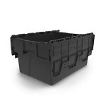 Bac navette plastique noir recycl� - 52 l