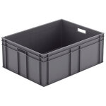 Bac pehd poignees ouvertes 800 x 600 x 319 mm - gris 125 l Bac pehd poignees ouvertes 800 x 600 x 319 mm - gris 125 l