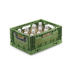 Bac plastique ajour gerbable pliable norme europe 400 x 300 x 180 mm - 17 l