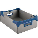 Bac plastique alvéolaire gerbable gris 555 x 360 x 210 mm - 36 l Bac plastique alvéolaire gerbable gris 555 x 360 x 210 mm - 36 l