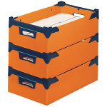 Bac plastique alvéolaire gerbable orange 555 x 360 x 210 mm - 36 l Bac plastique alvéolaire gerbable orange 555 x 360 x 210 mm - 36 l