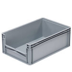 Bac plastique gerbable demi - ouverture norme europe 400 x 300 x 270 mm - 25, 6 l Bac plastique gerbable demi - ouverture norme europe 400 x 300 x 270 mm - 25, 6 l