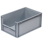 Bac plastique gerbable demi - ouverture norme europe 600 x 400 x 270 mm - 54 l