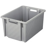 Bac plastique gerbable et embotable couleur - gris 300 x 212 x 170 mm - 10 l