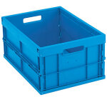 Bac plastique gerbable pliable sans couvercle 475 x 350 x 240 mm - 33 l