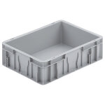 Bac pp poignees fermees 400 x 300 x 118 mm - gris 10 l