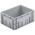 Bac pp poignees fermees 400 x 300 x 175 mm - gris 15 l
