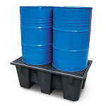 Bac de rtention avec caillebotis amovible capacit de rtention 220 l dimensions extrieures 126, 5 ...