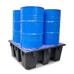 Bac de r�tention avec caillebotis amovible capacit� de r�tention 450 l dimensions ext�rieures 130 x 1300 ...