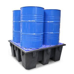 Bac de r�tention avec caillebotis amovible capacit� de r�tention 450 l dimensions ext�rieures 130 x 1300 ...