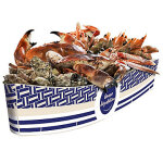 Barque plateau de fruits de mer - 59, 65 x 23, 05 x 9, 2 cm Barque plateau de fruits de mer - 59, 65 x 23, 05 x 9, 2 cm