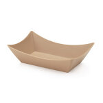 Barquette plastique réutilisable beige 400 cc Barquette plastique réutilisable beige 400 cc