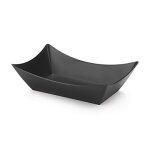 Barquette plastique réutilisable noire 400 cc Barquette plastique réutilisable noire 400 cc