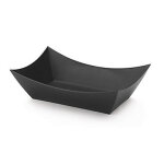 Barquette plastique réutilisable noire 700 cc Barquette plastique réutilisable noire 700 cc