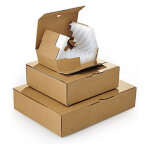 Bote carton avec calage mousse recycle - 125 x 100 x 50 mm