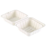Bote coque en pulpe de canne  sucre - 1 compartiment(s) 162 x 152 x 80 mm
