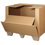 Caisse carton avec abattant - qualit dd90 - 1180 x 780 x 750 mm