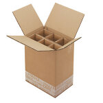 Caisse carton renforc�e - 6 bouteilles de vin 320 x 220 x 410 mm