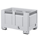 Caisse - palette plastique 1200 x 1000 x 760 mm - 4 pieds, parois pleines 610 l Caisse - palette plastique 1200 x 1000 x 760 mm - 4 pieds, parois pleines 610 l