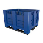 Caisse - palette plastique couleur 1200 x 1000 x 760 mm 600 l - bleu