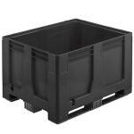 Caisse - palette plastique couleur 1200 x 1000 x 760 mm 600 l - noir