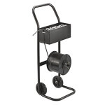 Chariot - dévidoir multi - usages - pour feuillard pp joues plastique / textile Chariot - dévidoir multi - usages - pour feuillard pp joues plastique / textile