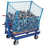 Chariot porte - palette avec support pivotant charge maximale 1200 kg 1595 x 870 x 700 mm