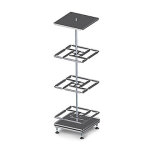 Colonne rotative pour casier - tiroirs - support rotatif plastique 4450 x 4450 x 1710 mm