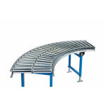 Convoyeur courbe  rouleaux libres acier - 600 mm