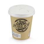 Couvercle carton blanc - pour gobelet 24 cl