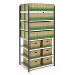 Element  d�part  pour rayonnage l�ger prospace + montants et tablettes peints profondeur 700 mm