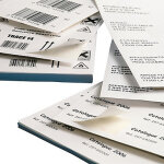 �tiquette adh�sive v�lin en planche - 203 x 297 mm