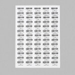 �tiquette adh�sive v�lin en planche - 21, 2 x 38, 1 mm