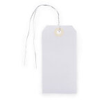 �tiquette am�ricaine cartonn�e avec attache m�tallique - 110 x 51 mm