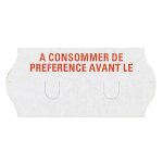 �tiquette pour pince � �tiqueter adh�sif permanent impression � consommer de pr�f�rence