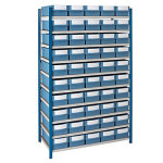 Pack rayonnage - 50 bacs et 10 tablettes