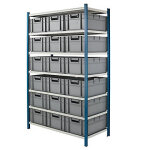 Pack rayonnage - elment suivant 18 bacs et 7 tablettes