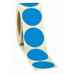 Pastille adh�sive amovible couleur bleu - diam�tre 35 mm