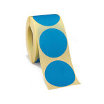 Pastille adh�sive amovible couleur bleu - diam�tre 50 mm