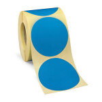 Pastille adh�sive amovible couleur bleu - diam�tre 60 mm