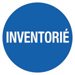 Pastille adh�sive amovible imprim�e bleu impression inventorie