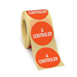 Pastille adh�sive amovible imprim�e orange impression a controler