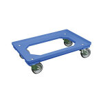 Plateau roulant pour bac plastique - bleu