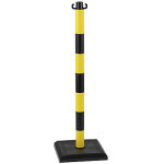 Poteaux de balisage et chanes - 2 poteaux pvc + 5 m de chane jaune / noir