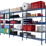 Rayonnage semi - lourd embotable tubulaire - modle protub - profondeur 300 mm longueur 1000 mm / plateau ...