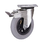 Roulette pneumatique pivotante � frein diam. 150mm