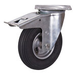 Roulette pneumatique pivotante � frein diam. 200mm