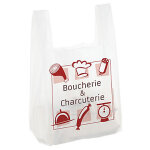 Sac bretelle 50 � liass� impression m�tier -  boucherie & charcuterie  dimensions ouverture 30 x 50 x ...
