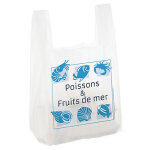 Sac � bretelles 50 � liass� impression m�tier -  poissons & fruits de mer  dimensions ouverture 30 x ...